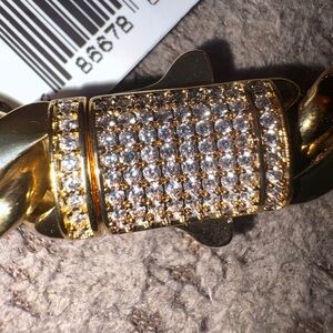Invicta Gold-Tone Pave Crystal Bracelet